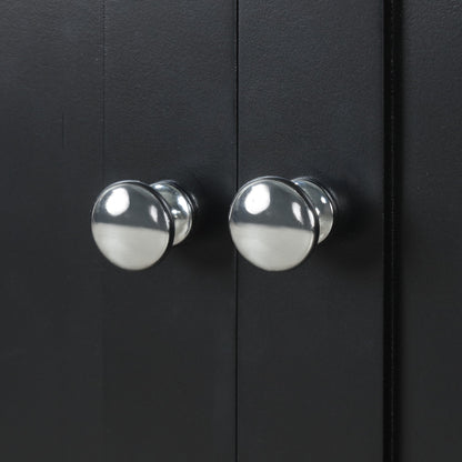 36-inch bathroom vanity front with black panels and chrome round knobs by HouseOfZazla on Tampa Home & Garden Store