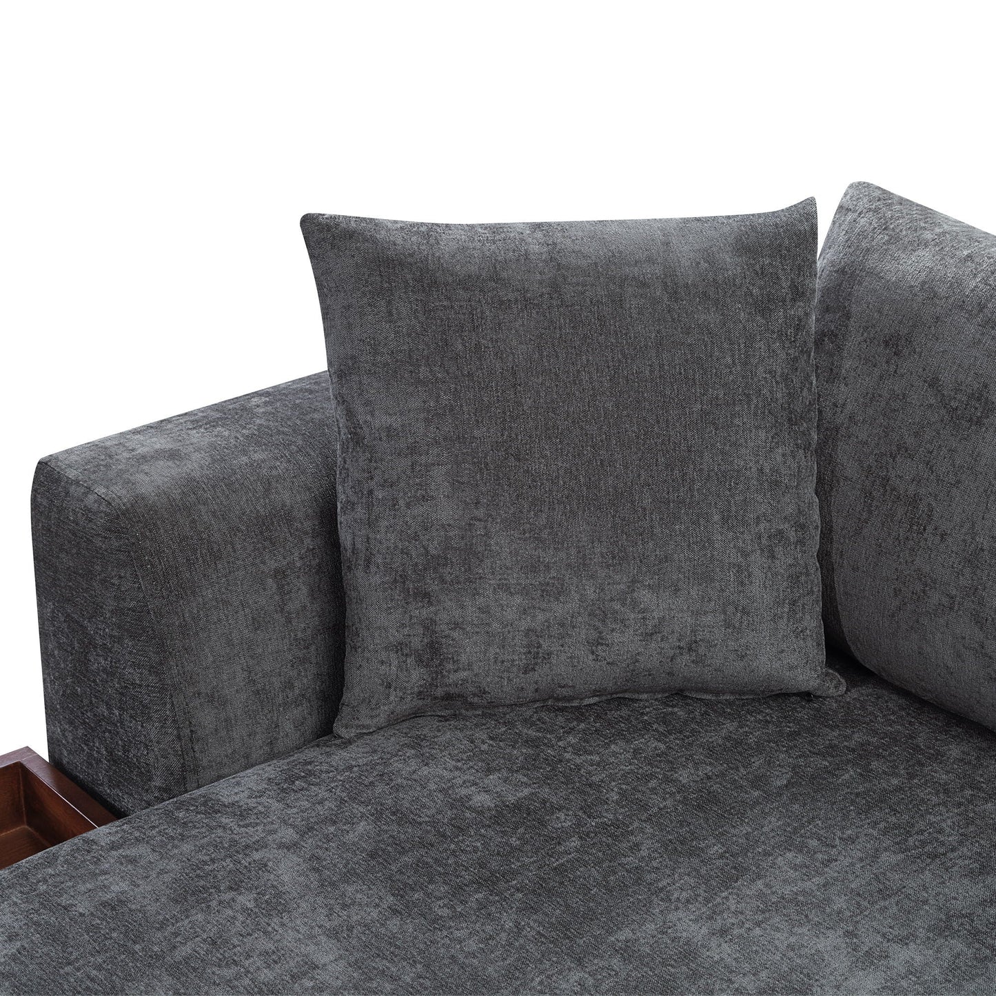 Modern L Shaped Sofa With Storage And Upholstery