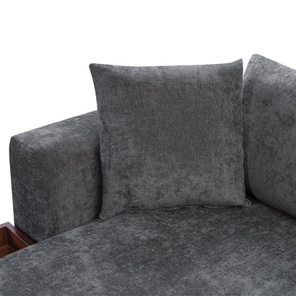 Modern L Shaped Sofa With Storage And Upholstery