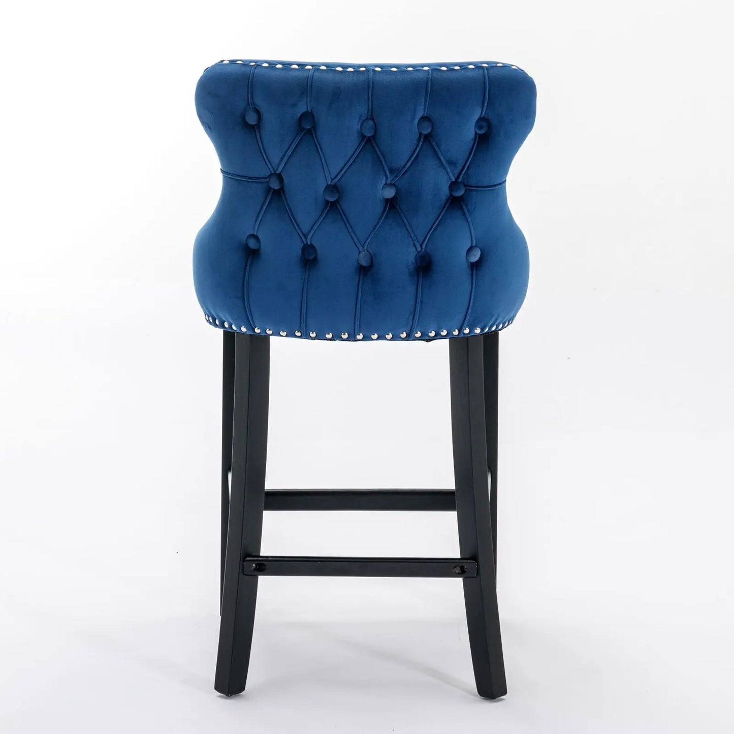 Contemporary Wing-Back Barstools with Tufting