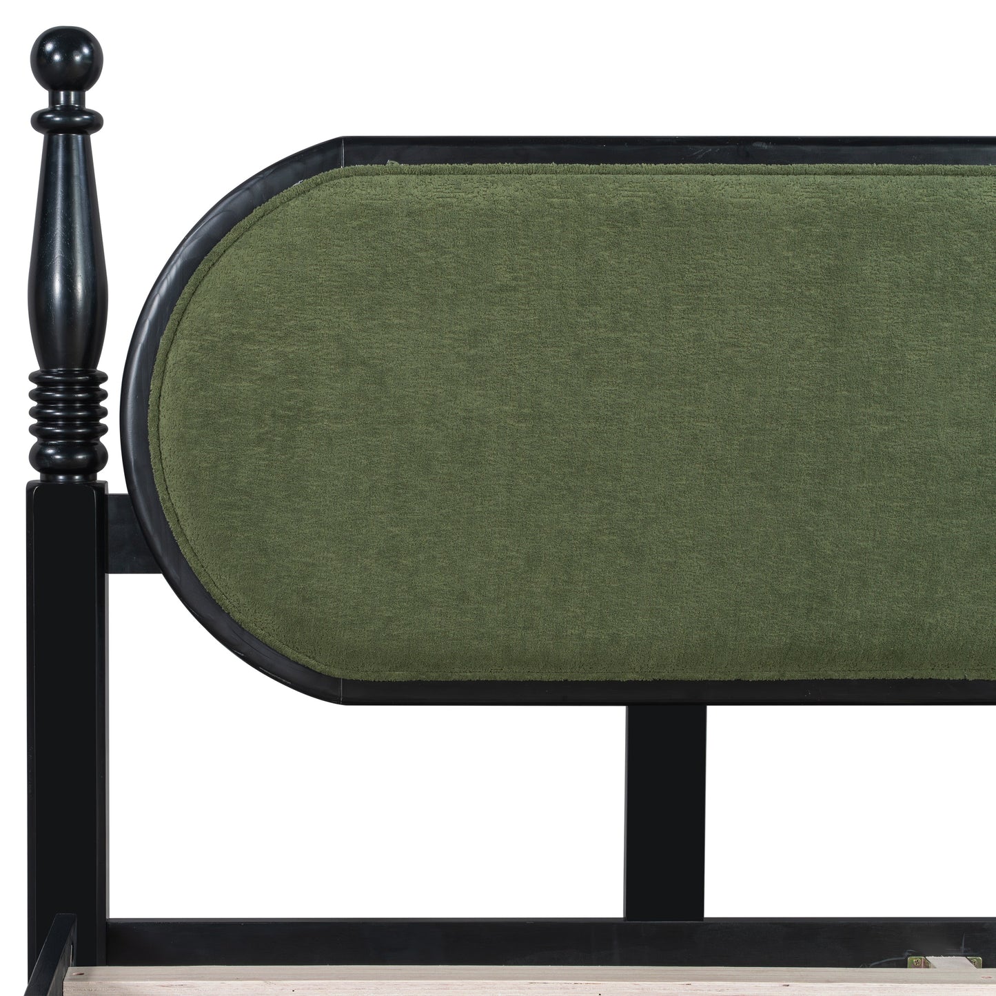 Modern King Bed Frame With Solid Wood Slats