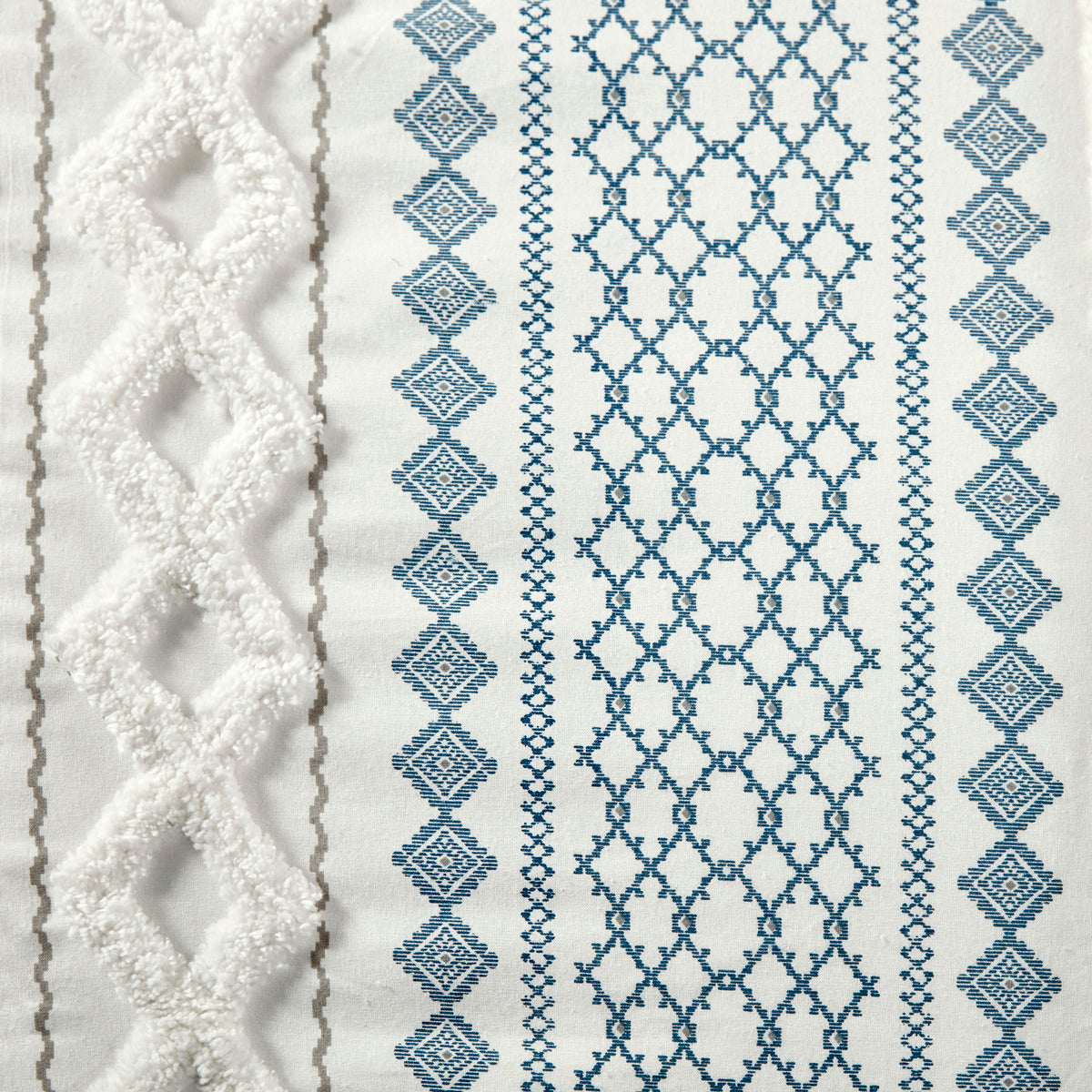 King/Cal King cotton duvet cover set with blue Aztec print by HouseOfZazla on Tampa Home & Garden Store