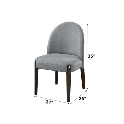 Clayten gray fabric dining chair with espresso-finish wood legs, set of 2 on Tampa Home & Garden Store