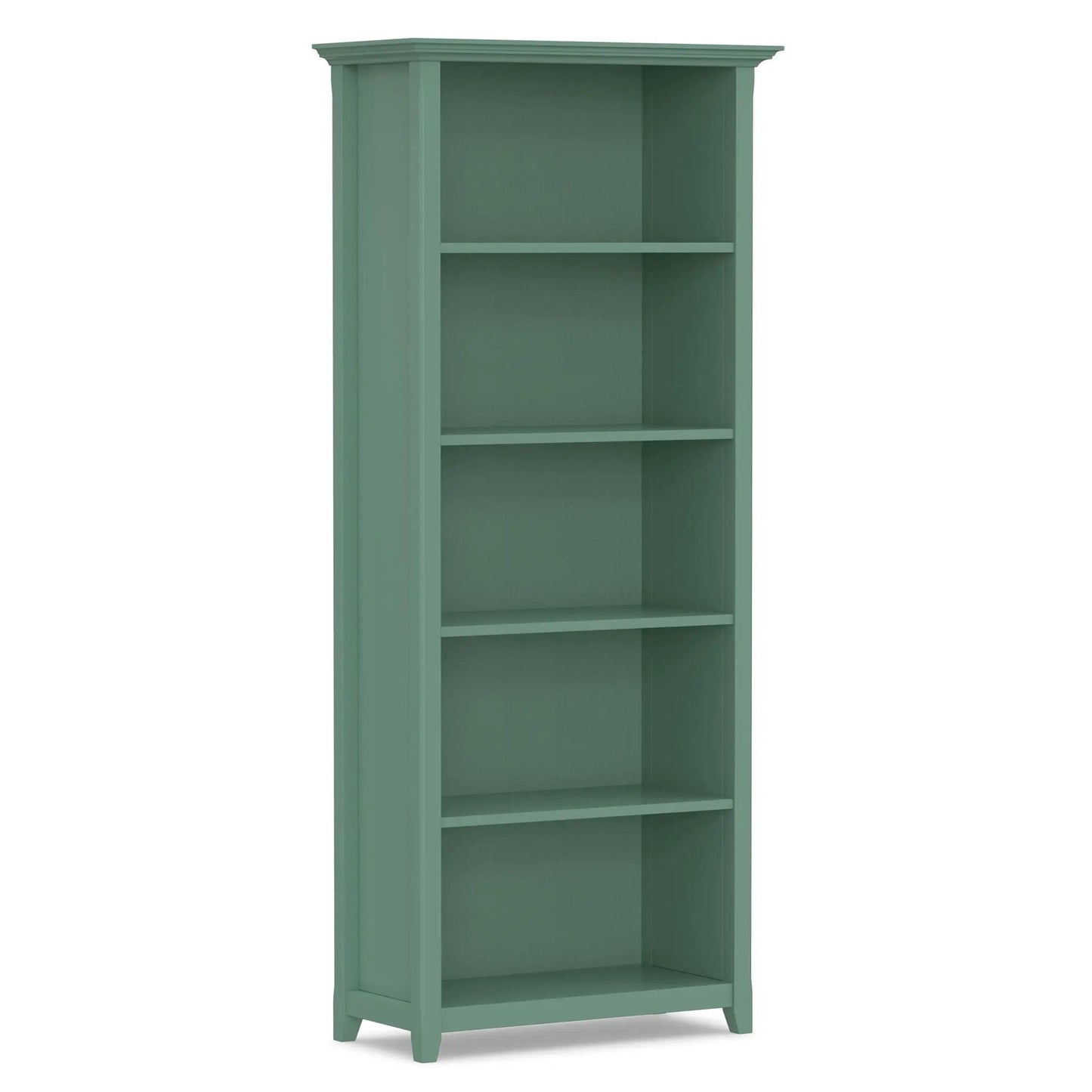 Amherst Five Shelf Bookcase Handcrafted Wood