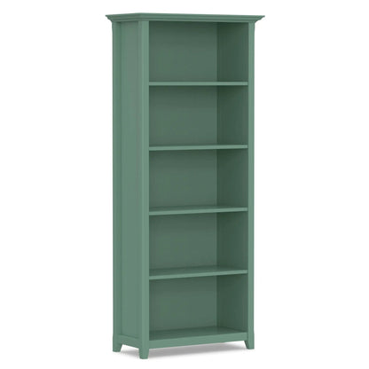 Amherst Five Shelf Bookcase Handcrafted Wood