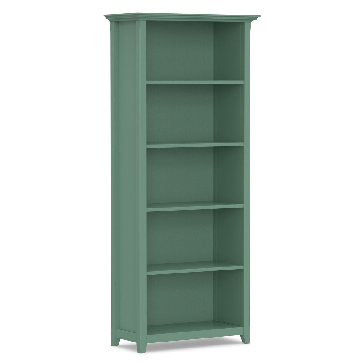 Amherst Wooden Bookcase with Adjustable Shelves by HouseOfZazla, sage-green bookcase on Tampa Home & Garden Store