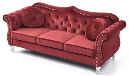 Hollywood Sofa with Glam Tufted Nailhead Trim