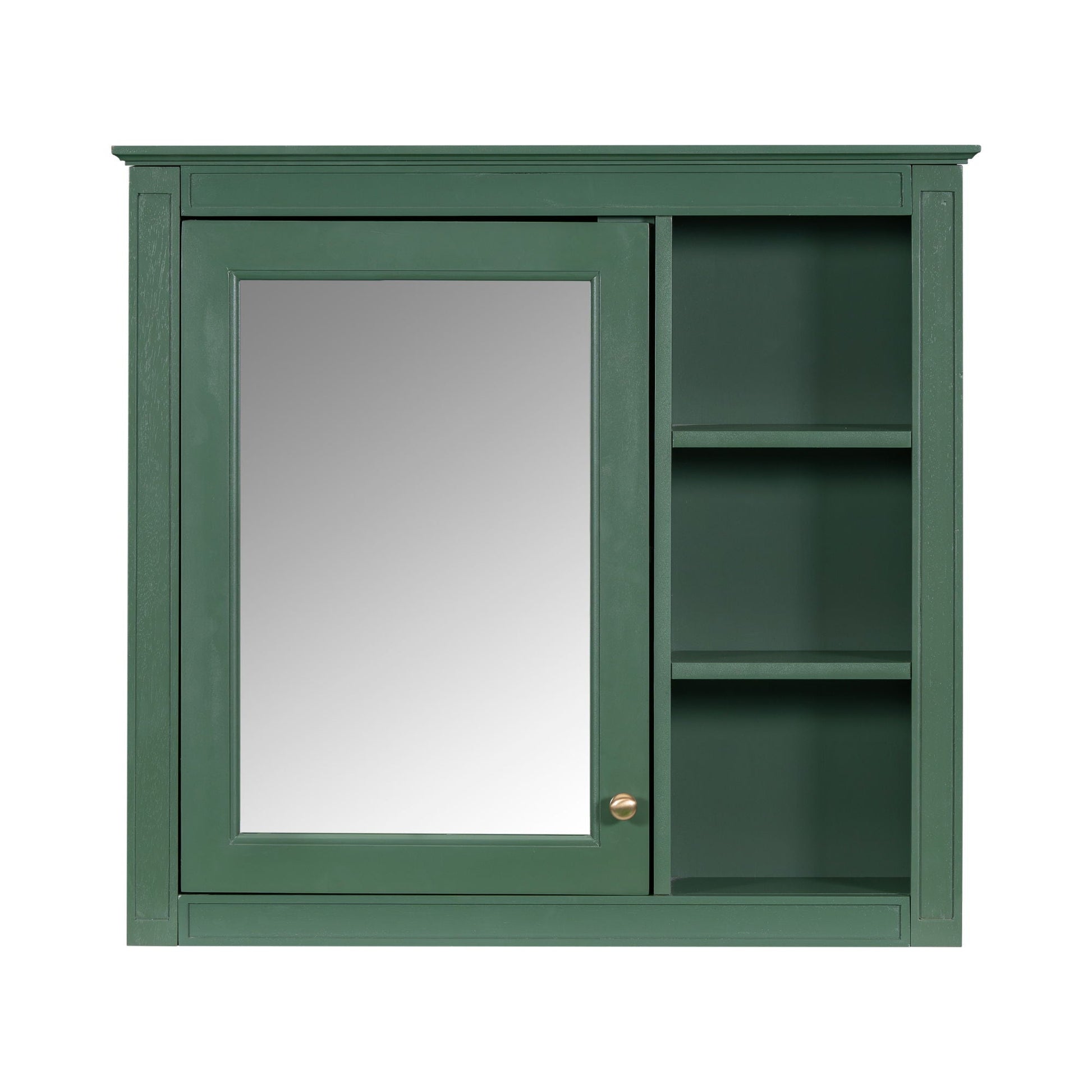 Bathroom vanity with medicine cabinet in green; 2 soft-close doors, 4 drawers, HouseOfZazla on Tampa Home & Garden Store