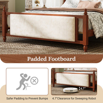 King size upholstered platform bed HouseOfZazla with button tufted headboard and frame on Tampa Home & Garden Store