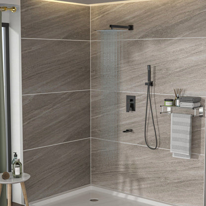 Wall Square Shower System with Waterfall Spout