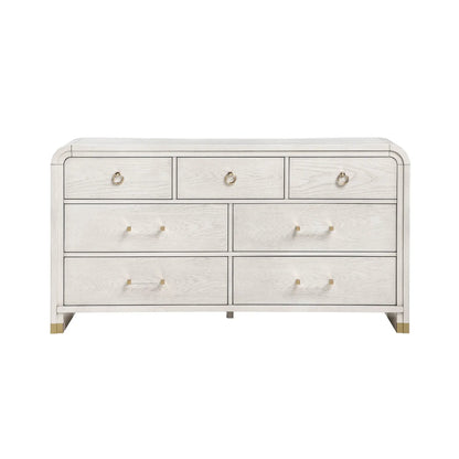 Malco Oak Dresser with Gold Detailing Finish