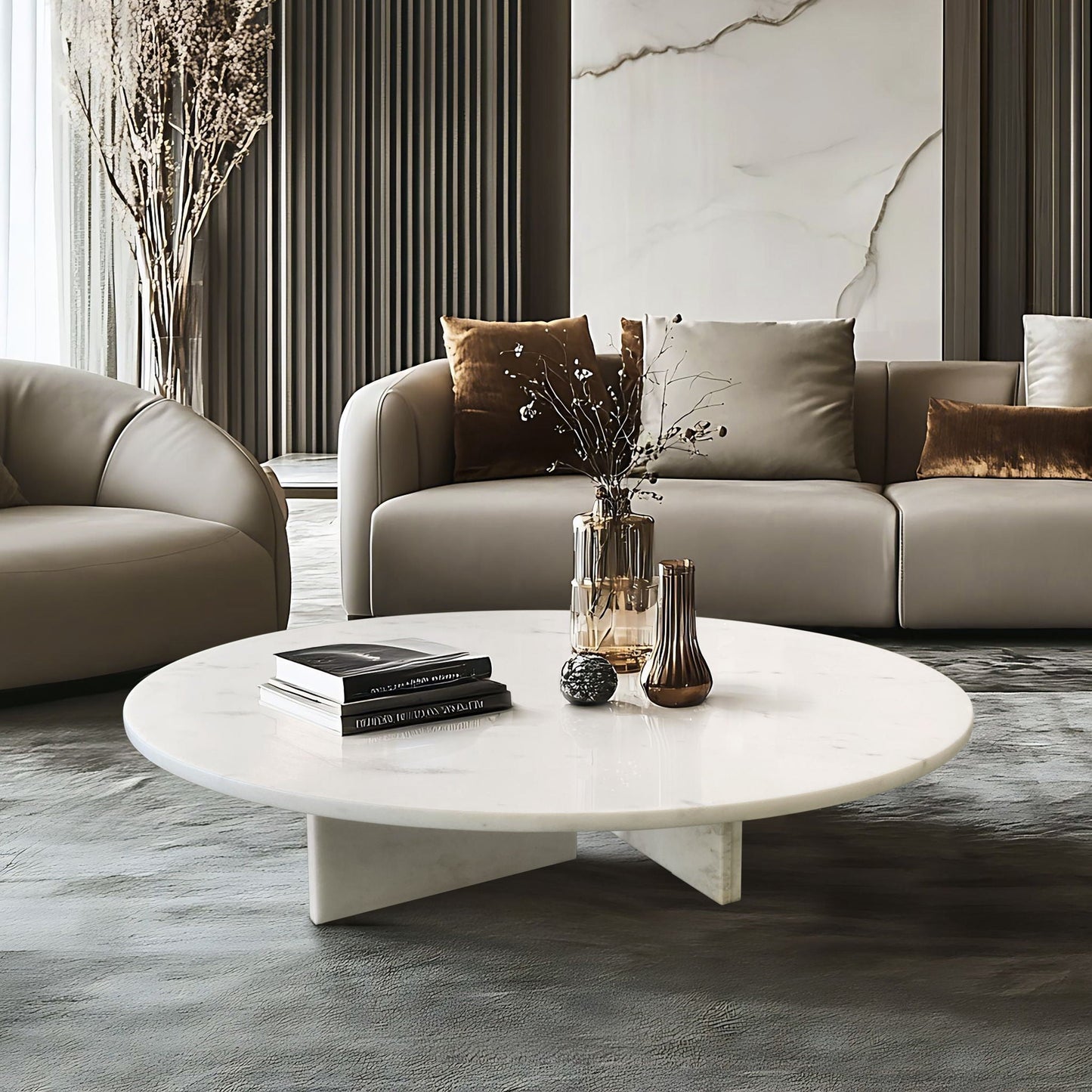 Luxury Marble Coffee Table With Unique Veining