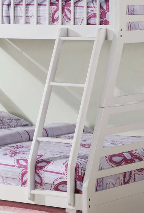 Jason Bunk Bed With Storage white bunk bed with curved ladder HouseOfZazla on Tampa Home & Garden Store
