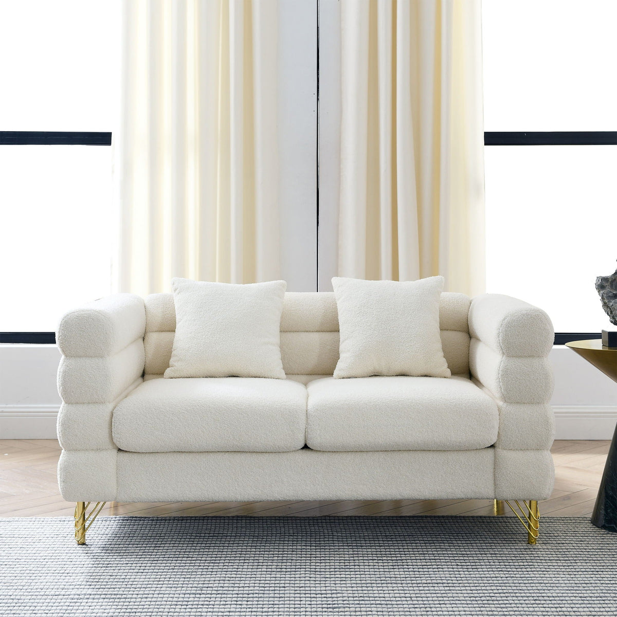 Large Sectional Sofa With Deep Seat and Pillows