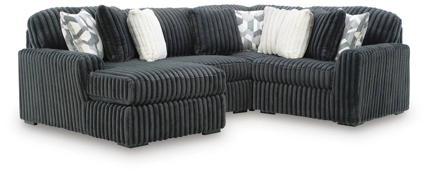 Midnight Madness Sectional and Jumbo Corduroy