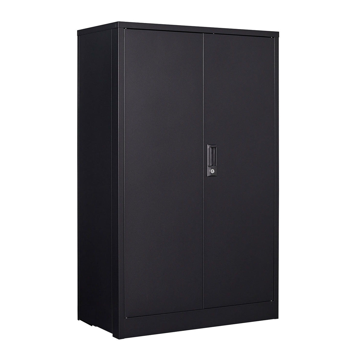 Metal storage cabinet with locking doors and adjustable shelves, black finish, HouseOfZazla on Tampa Home & Garden Store