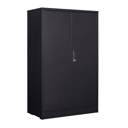 Metal storage cabinet with locking doors and adjustable shelves, black finish, HouseOfZazla on Tampa Home & Garden Store