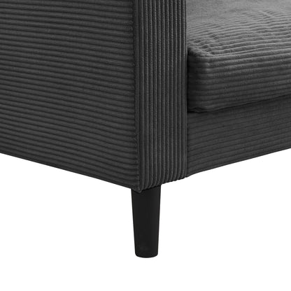 Modern Upholstered Three Seater Sofa and Pillows