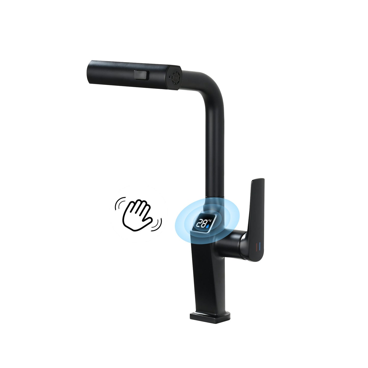 Touchless Matte Black Single Handle Faucet
