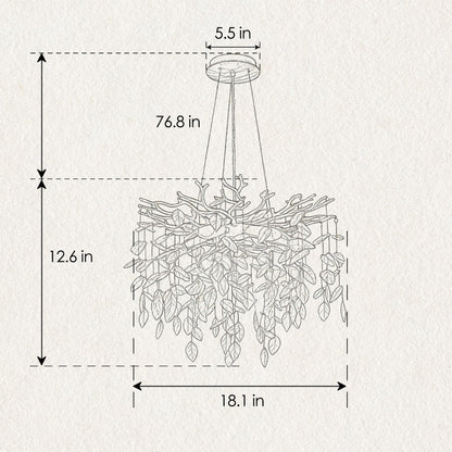 6-Light Chandelier Crystal Ceiling Lamp Gold Finish by HouseOfZazla with crystal droplets on Tampa Home & Garden Store