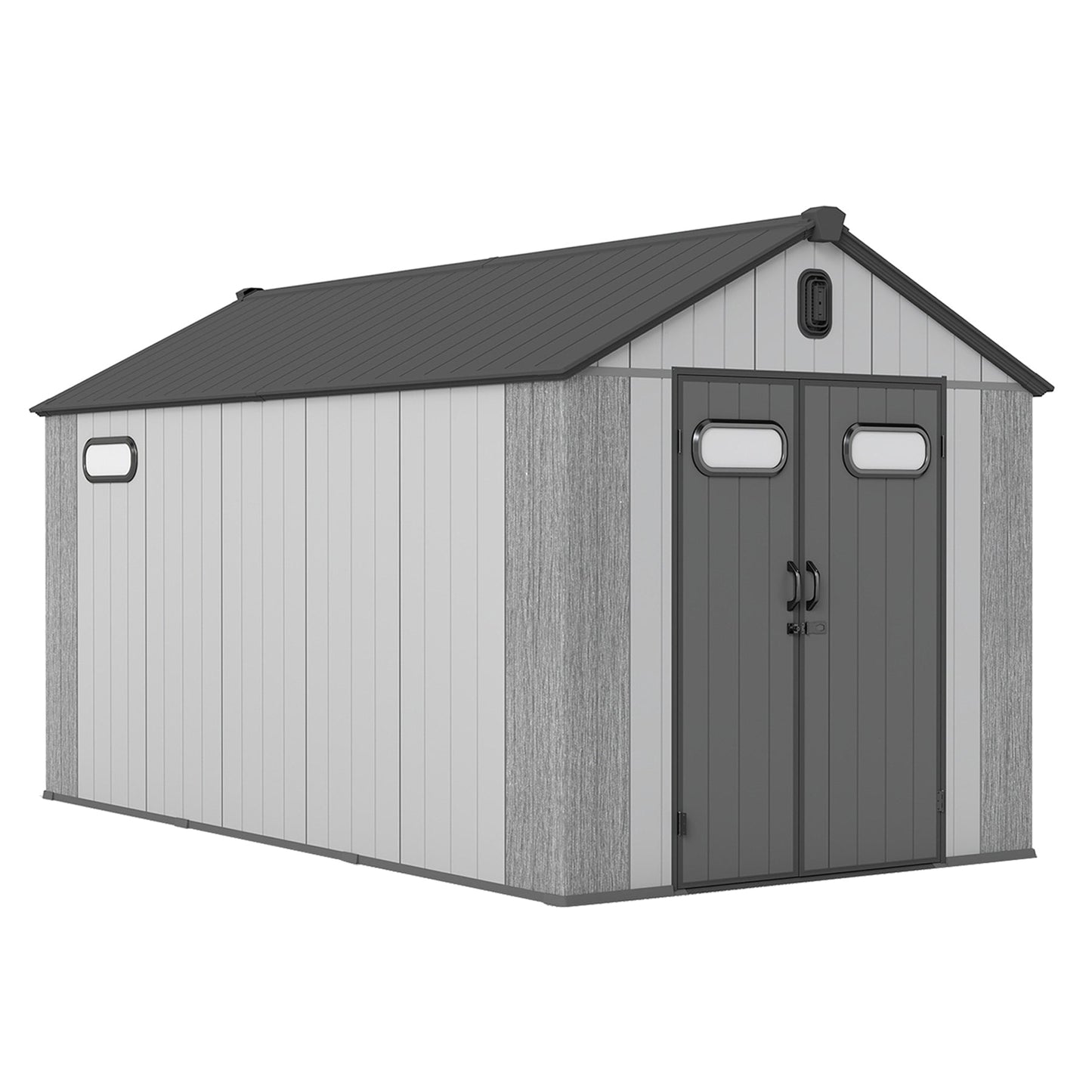 Heavy Duty 8X14Ft Resin Outdoor Shed and Mat