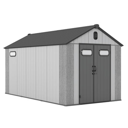 Heavy Duty 8X14Ft Resin Outdoor Shed and Mat