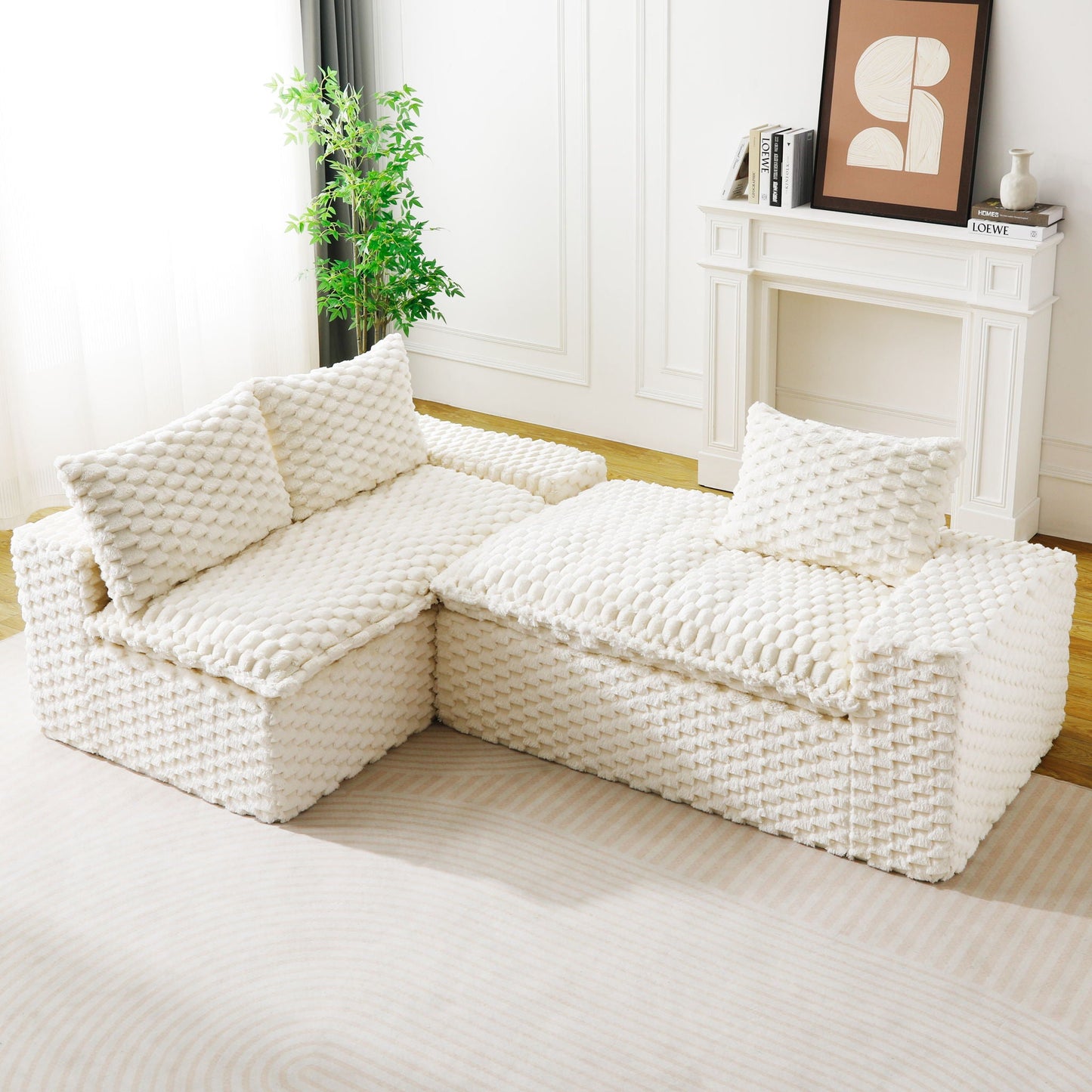 Modular Convertible Sofa and Twin Chaise Lounge