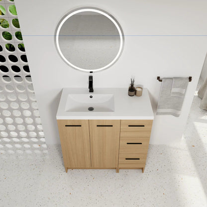 Wall Mounted Floating Vanity Sink and Drawers