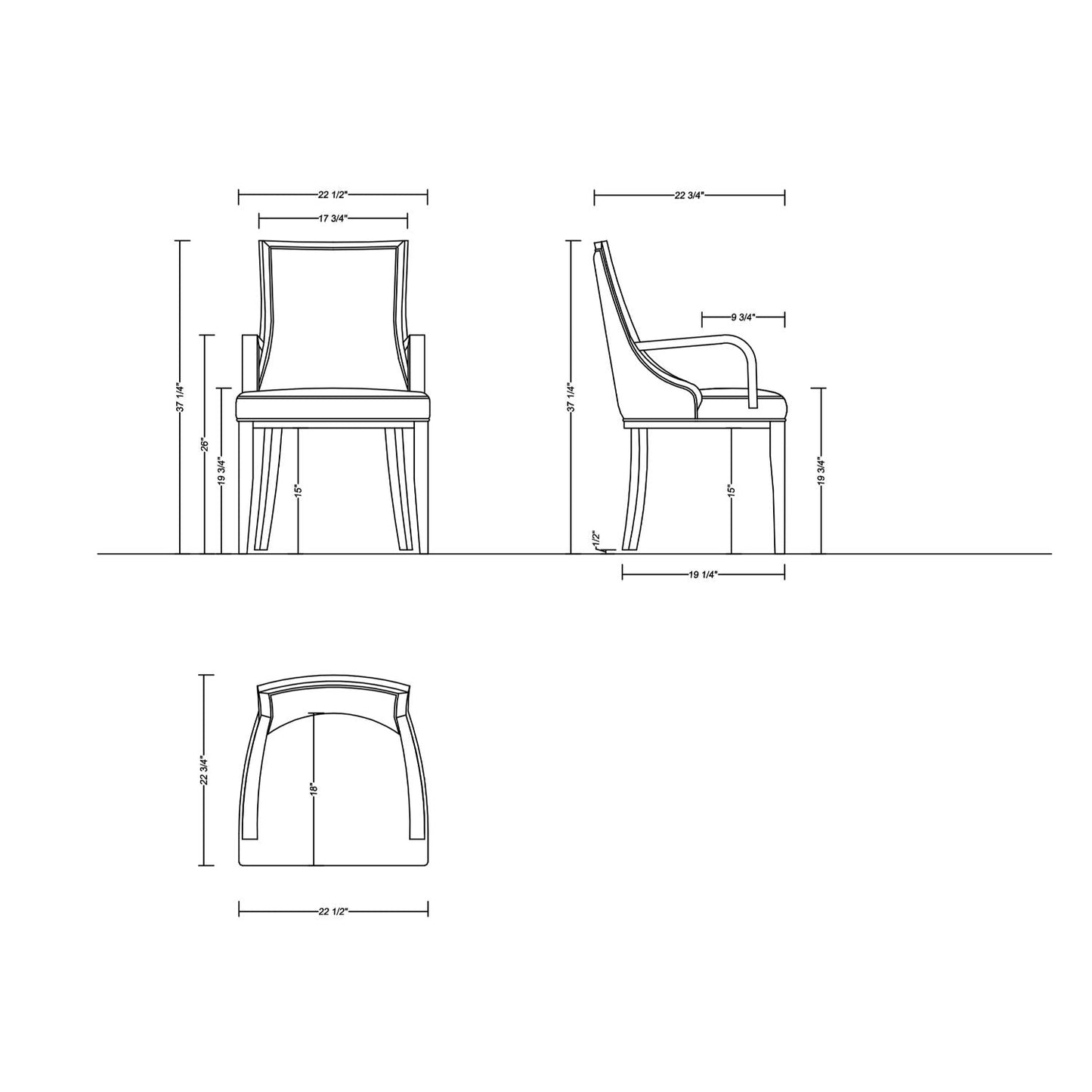 Grand Tan Armchair in Faux Leather and Walnut