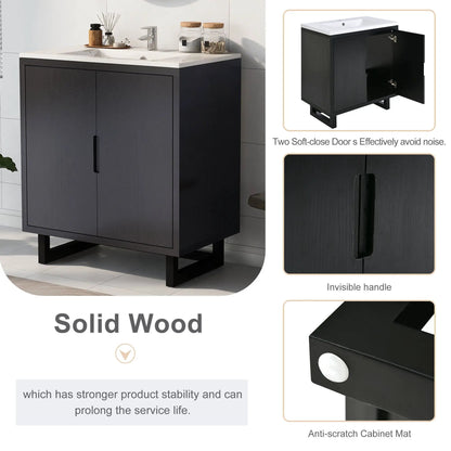 Bathroom Vanity Set With Sink and Storage Cabinet