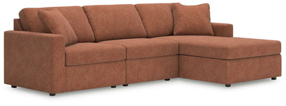 Modmax Sectional sofa spice color with chaise, stationary sofa by Unique Piece Furniture on Tampa Home & Garden Store