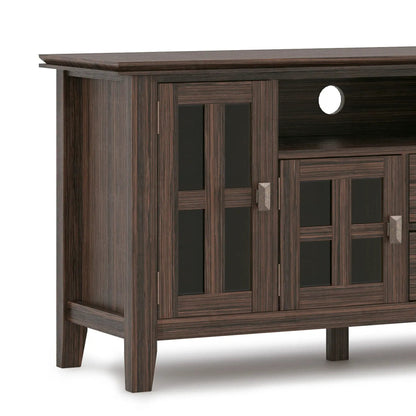 Artisan Tv Media Stand Glass Doors and Drawers