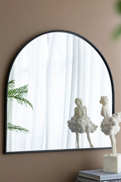 Arched Wall Mirror With Metal Frame Living Room