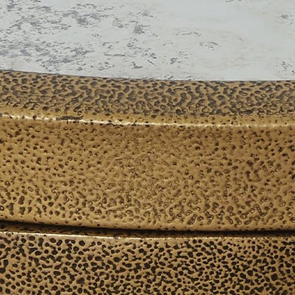 Korajane coffee table, Unique Piece Furniture, bronze leopard-spot finish on Tampa Home & Garden Store