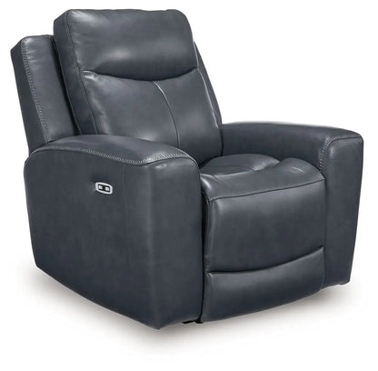 Bexhurst power recliner with adjustable headrest in gray leather by Unique Piece Furniture on Tampa Home & Garden Store