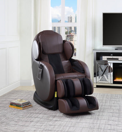 Pacari Synthetic Power 2D Massage Chair dark brown leather by HouseOfZazla on Tampa Home & Garden Store