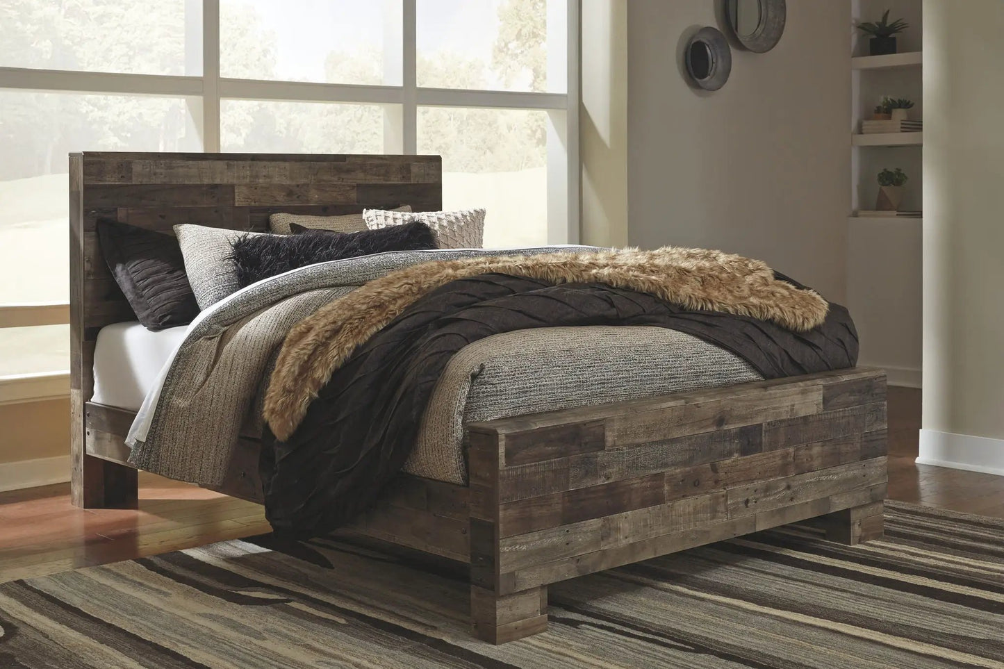 Derekson Panel Bedroom Set with Butcher Block