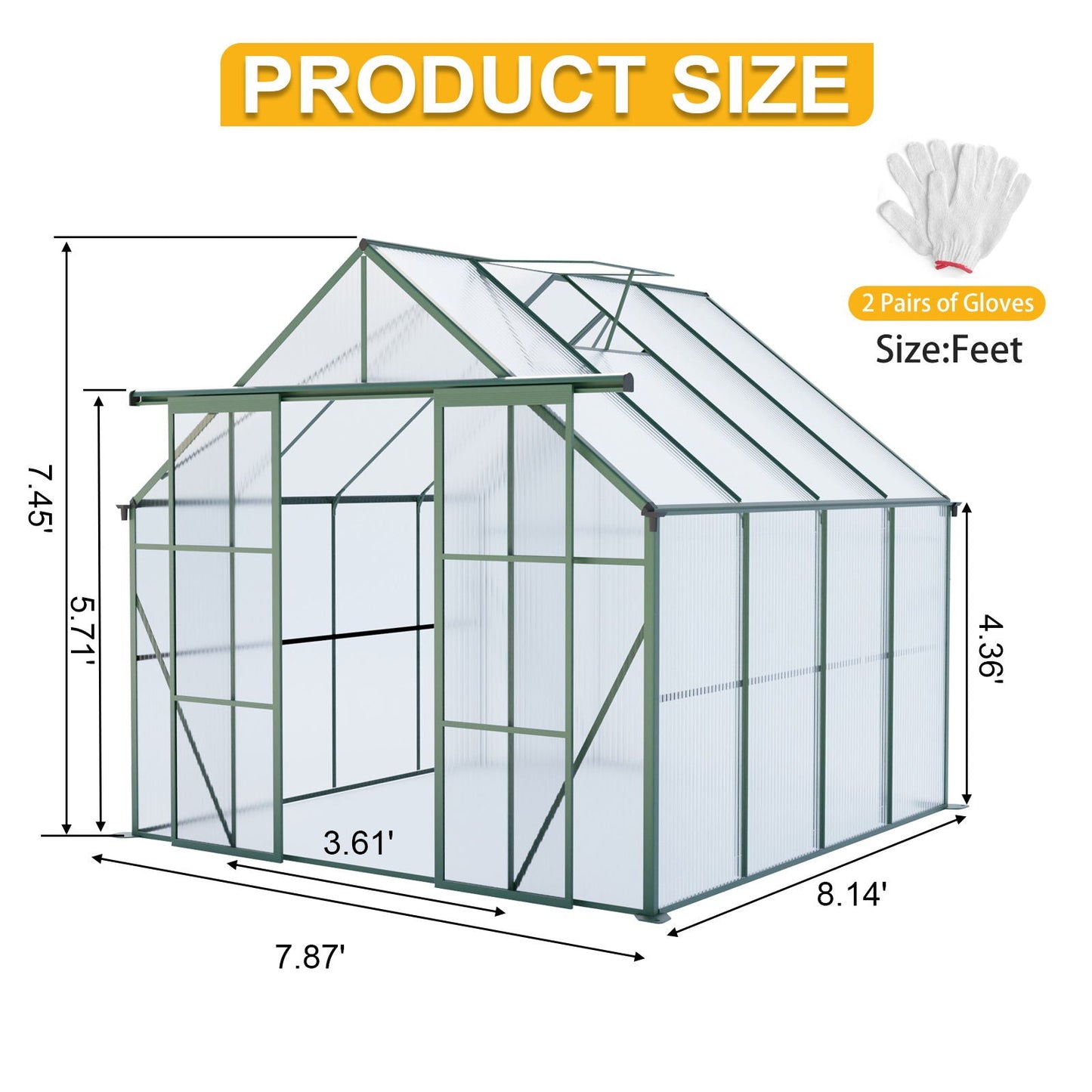 Heavy Duty Double Door Polycarb House and Pegs
