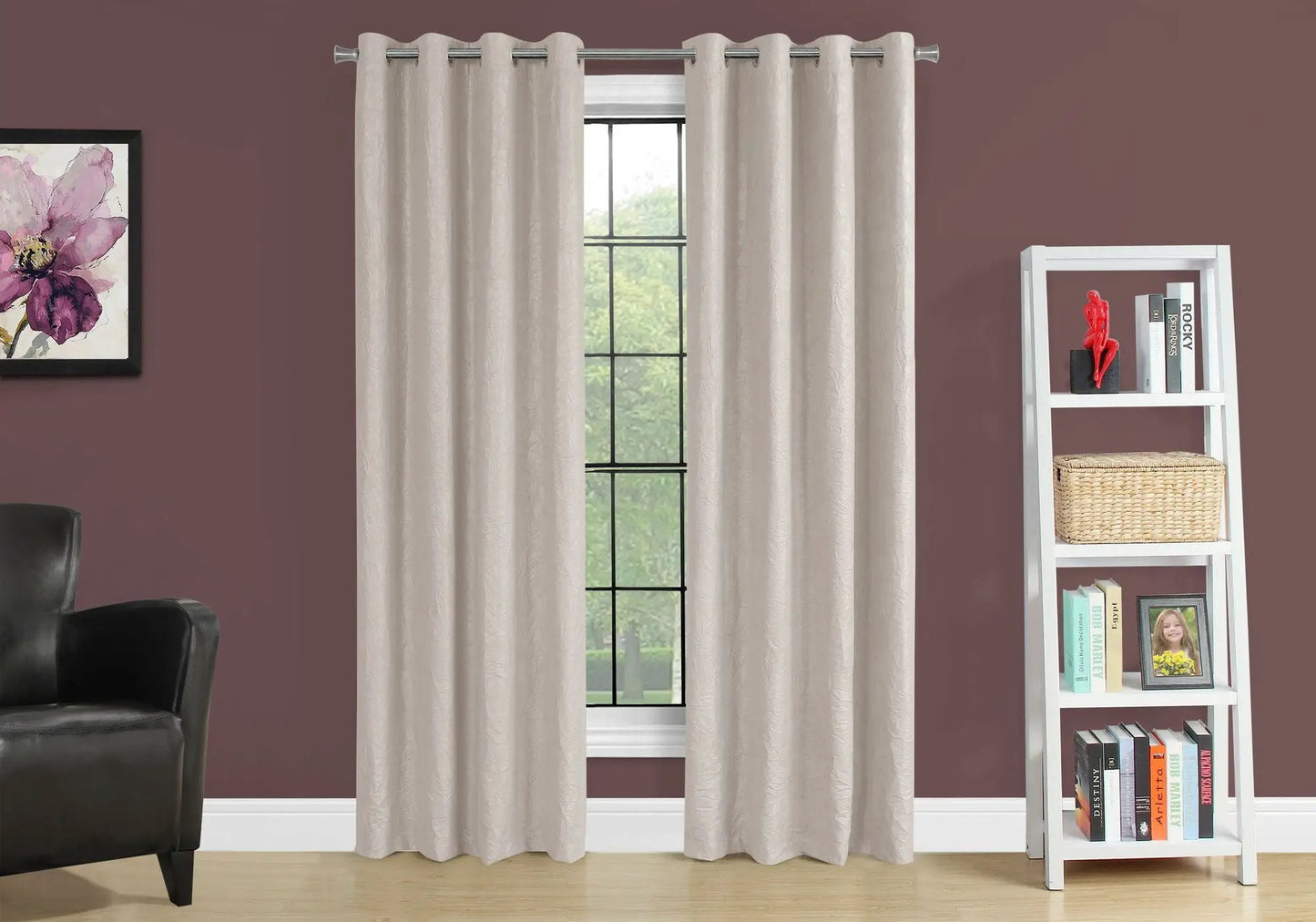 2-Piece curtain set beige room-darkening grommet panels, contemporary Unique Piece Furniture on Tampa Home & Garden Store