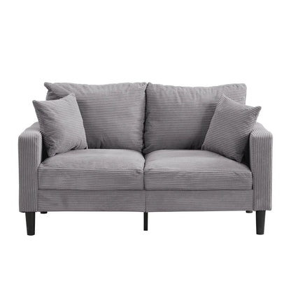 Modern upholstered 2 piece sofa set gray corduroy 3-seater and 2-seater on Tampa Home & Garden Store