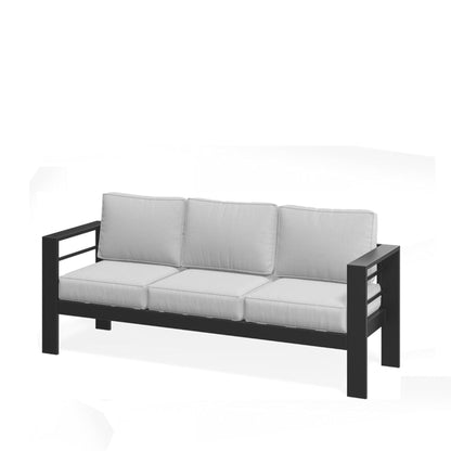 All Weather Patio Sofa and Plush Seat Cushions