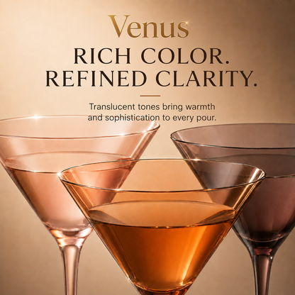 Venus Martini Cocktail Glassware and Set