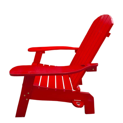 Outdoor Wood Adirondack Chair and Umbrella Hole