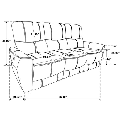 Ashland Power Reclining Sofa With Usb Charging