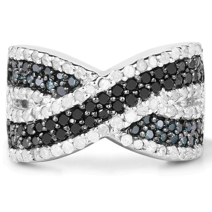 Diamond ring 1.57ct blue white black pave diamonds in .925 sterling silver by Bids.com on Tampa Home & Garden Store