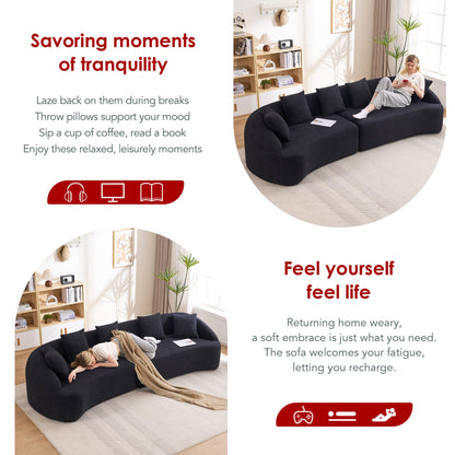 Compression Sponge And Polyester Living Sofa