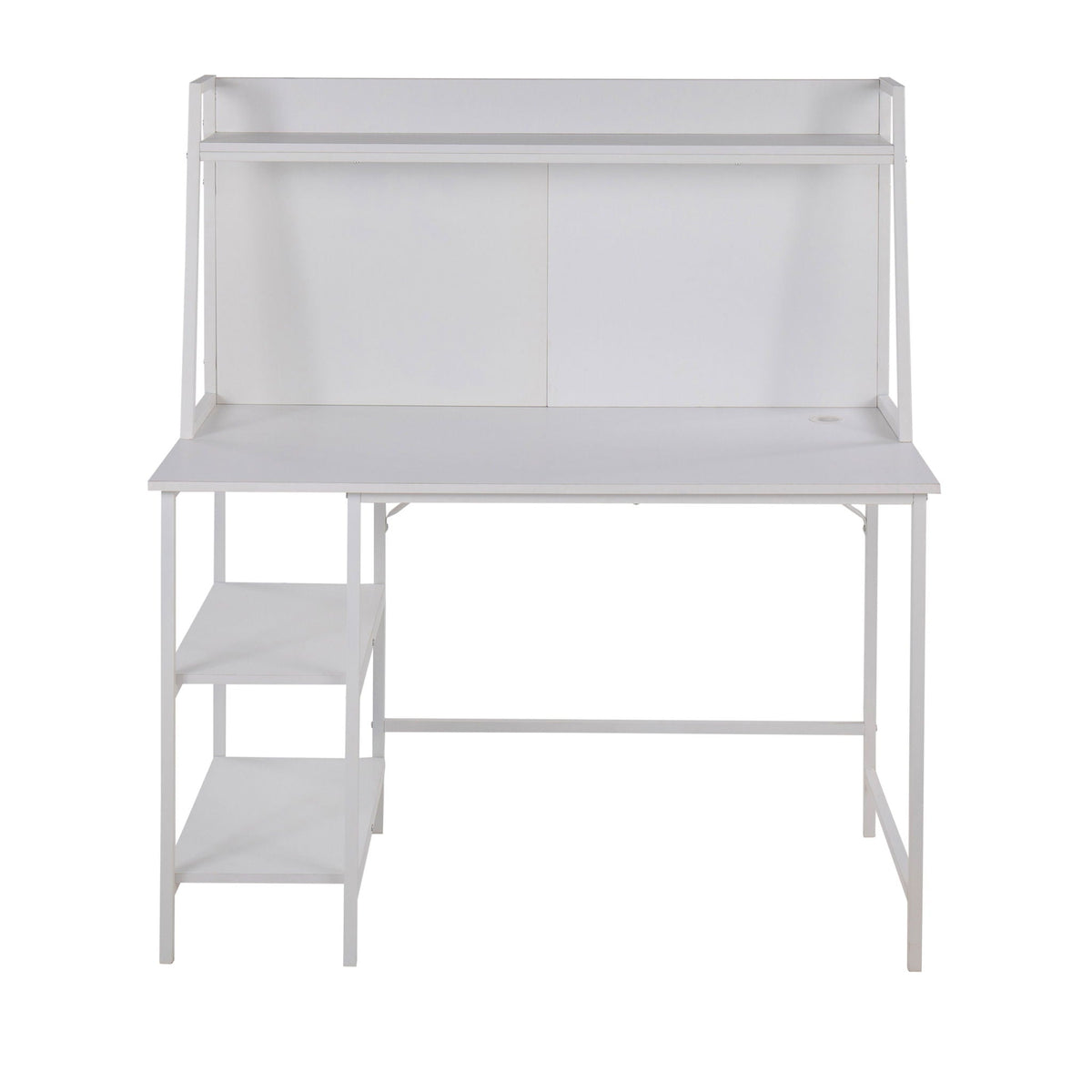 Contemporary lift-top desk with shelf storage in white finish on Tampa Home & Garden Store