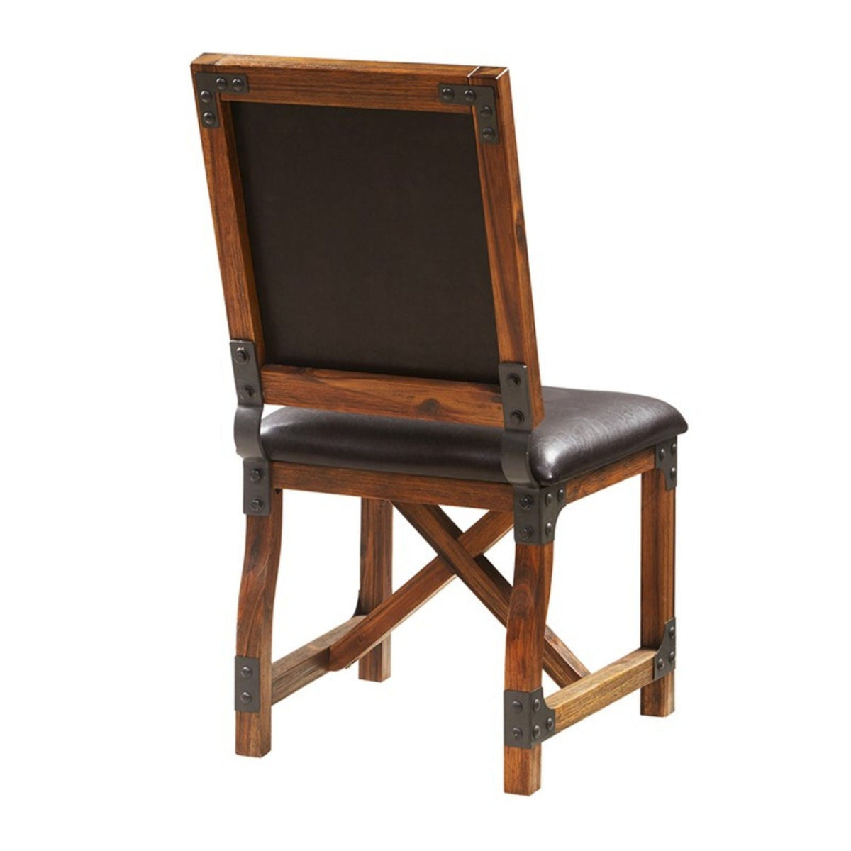 Chocolate faux leather dining side chair for kids with solid wood frame by HouseOfZazla on Tampa Home & Garden Store