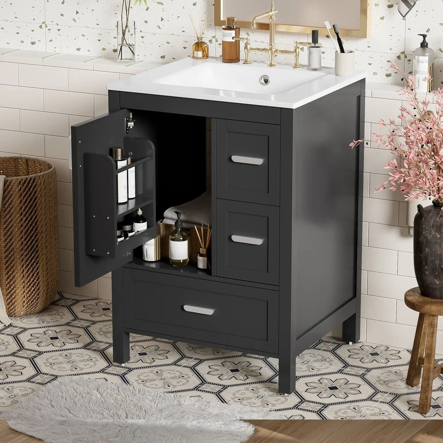 Bathroom Vanity With Sink and Soft-Close Drawers