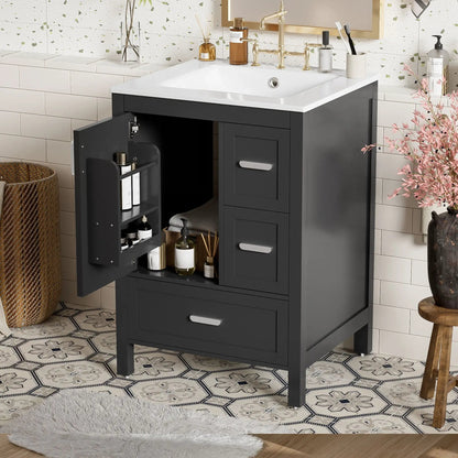 Bathroom Vanity With Sink and Soft-Close Drawers
